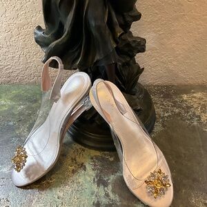 NWOB Cinderella glass slippers. Size 6